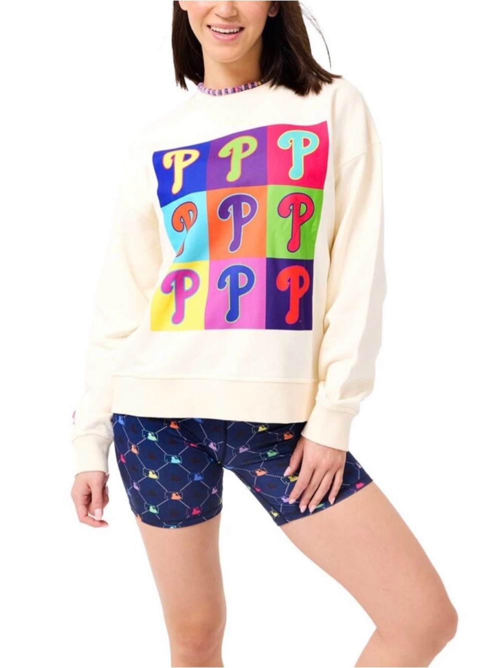 Women's Philadelphia Phillies Terez Cream
Classic Oversized Pullover Sweatshirt